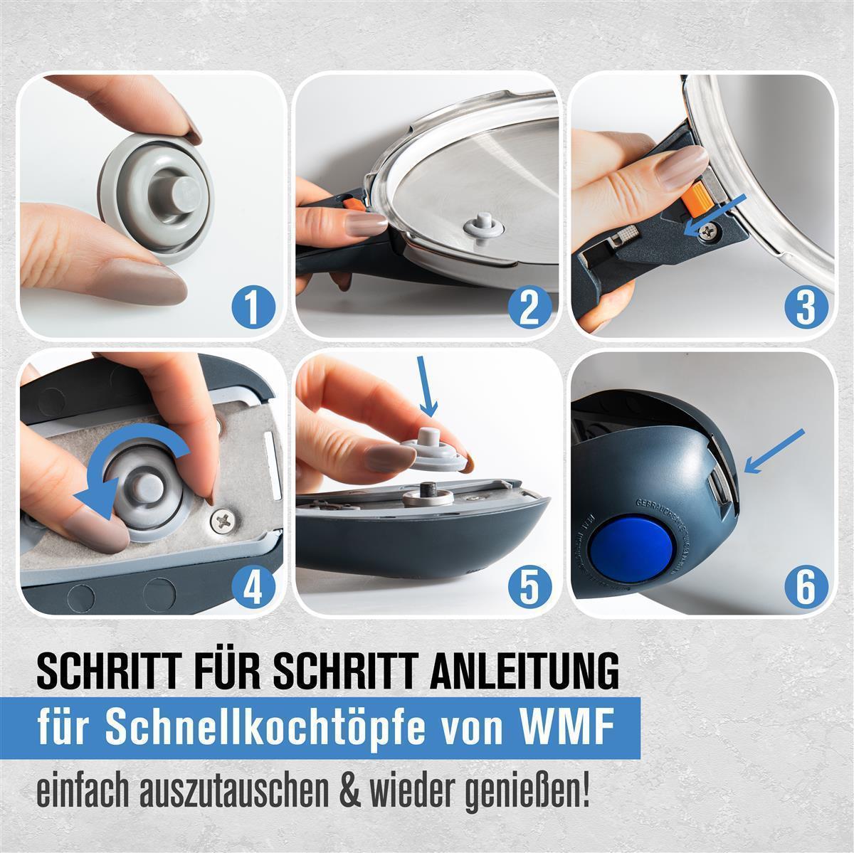 2x Kochsignaldichtung 39155 für WMF Perfect & Perfect Plus Schnellkochtöpfe 2,5L-8,5L und 18-22cm