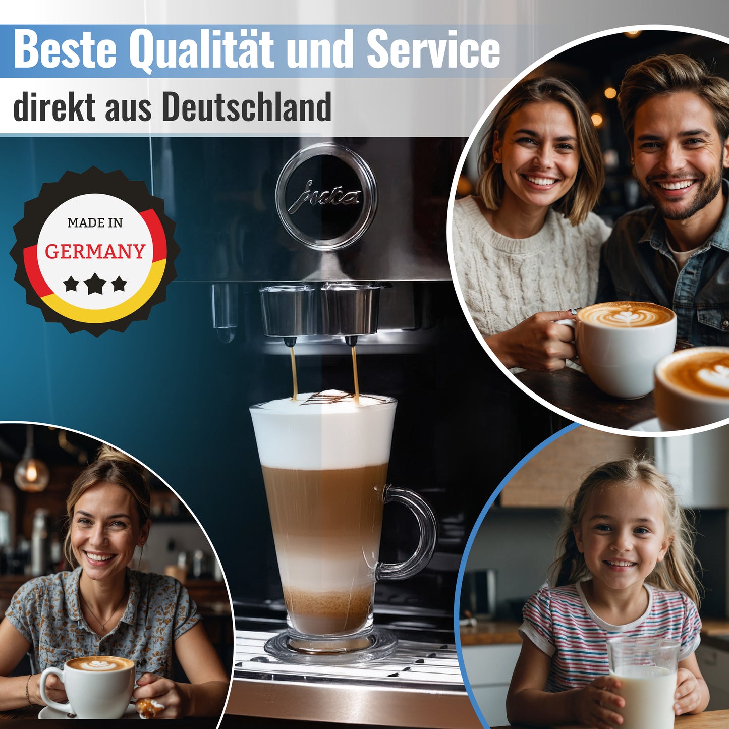 Milchschlauchset 200425 für Jura Kaffeevollautomaten (3x Milchschlauch 38cm, 6x Nippel, Reinigungsbürste) kompatibel mit Jura ENA E8, GIGA 6 10 W10, IMPRESSA J6 J8 J8twin Z5 Z6 Z7 Z8 Z9 Z10, S8 S80 WE8