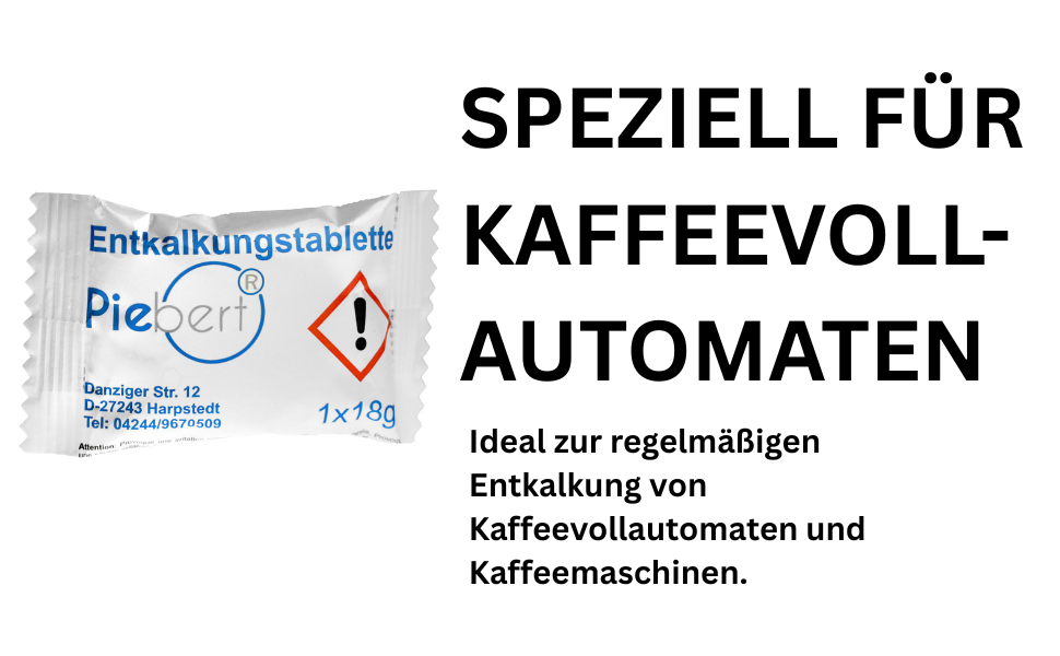 Piebert Care 20 Entkalkungstabletten 18g Universal für Kaffeemaschinen