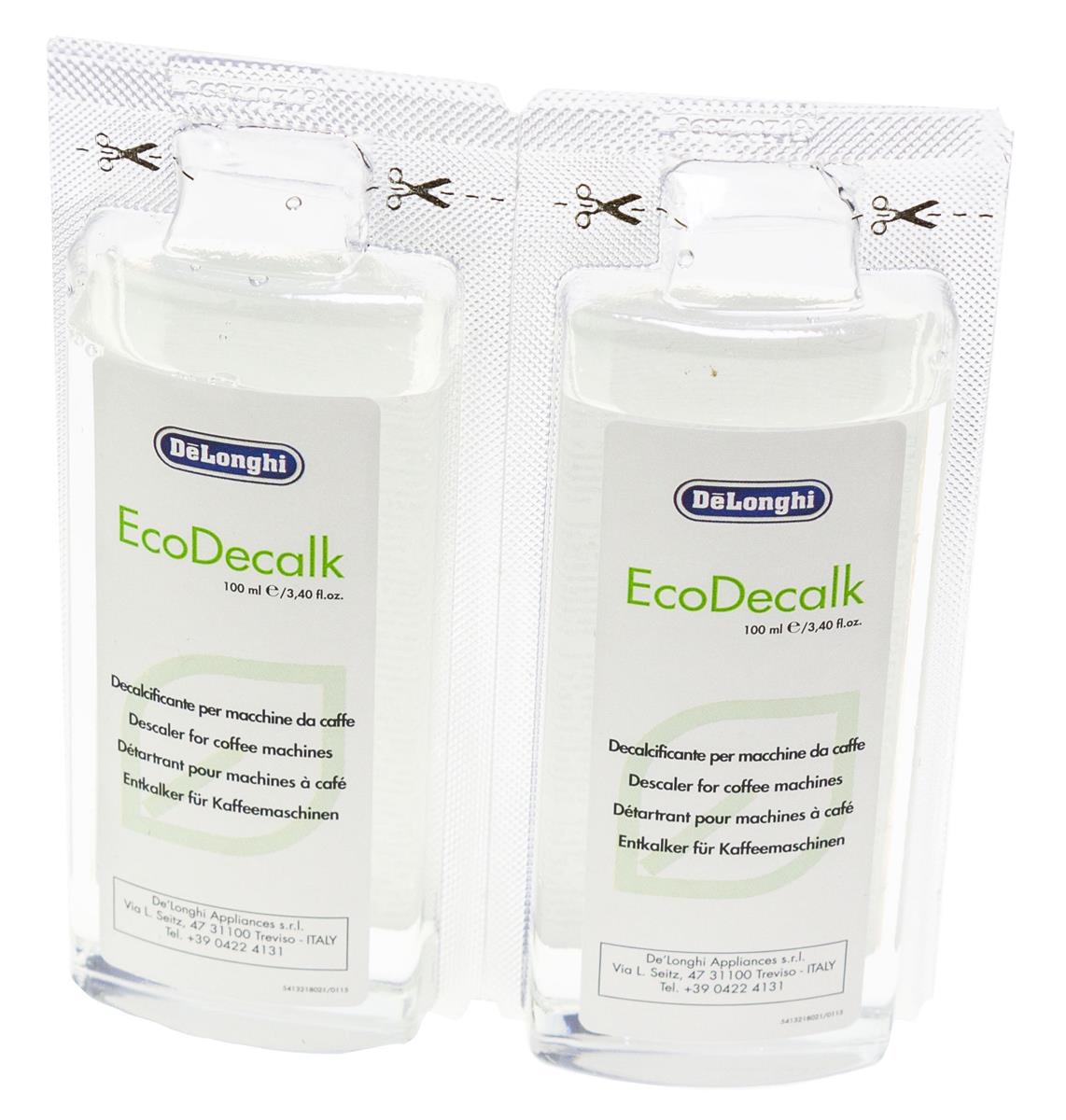 DeLonghi AS00006358 (=5513296011) Entkalker 2x100ml für Kaffeemaschinen, Kaffeevollautomaten