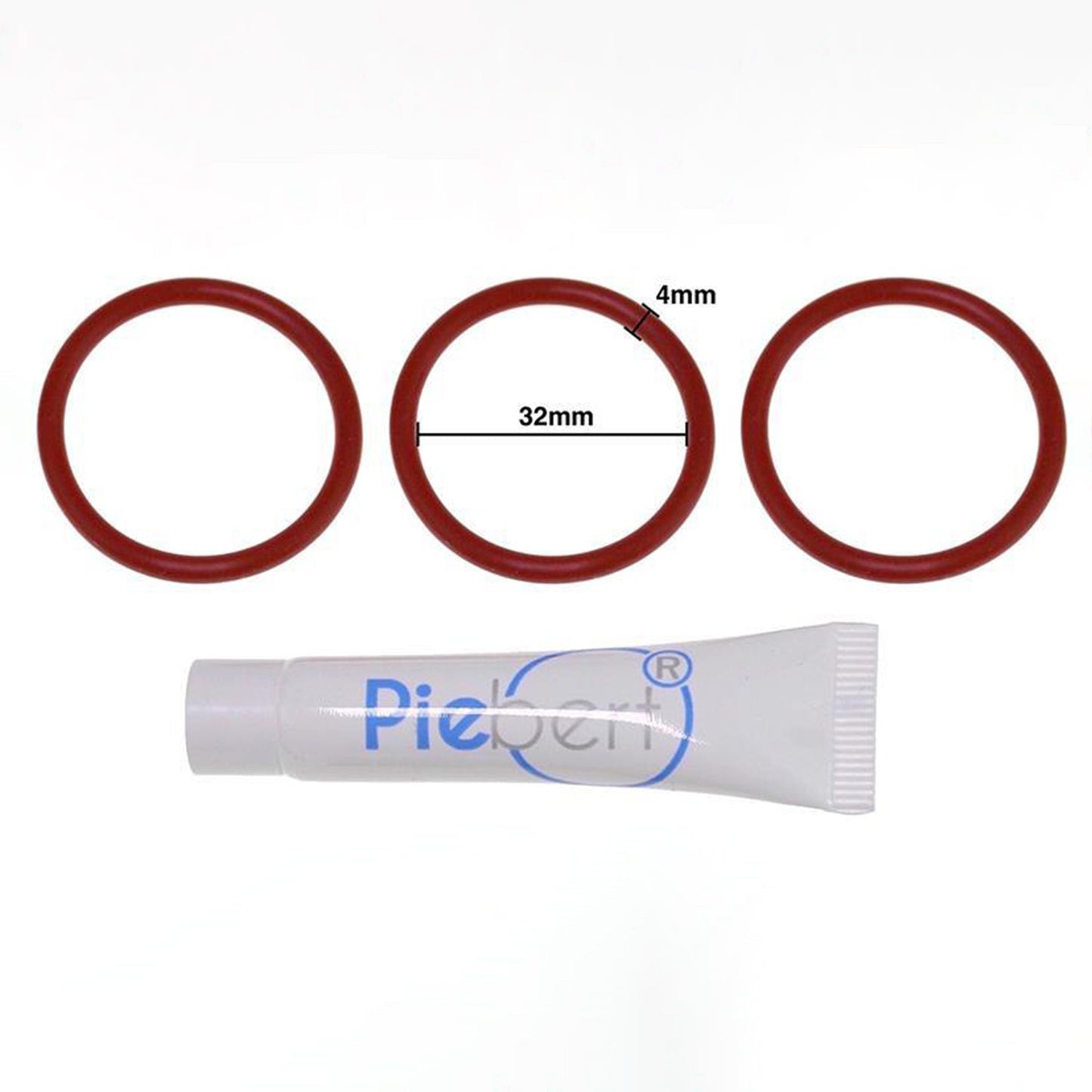 Piebert Care Pflegeset 200701 für Saeco Kaffeevollautomaten [3x O-Ring 32x4, 4g Silikonfett]