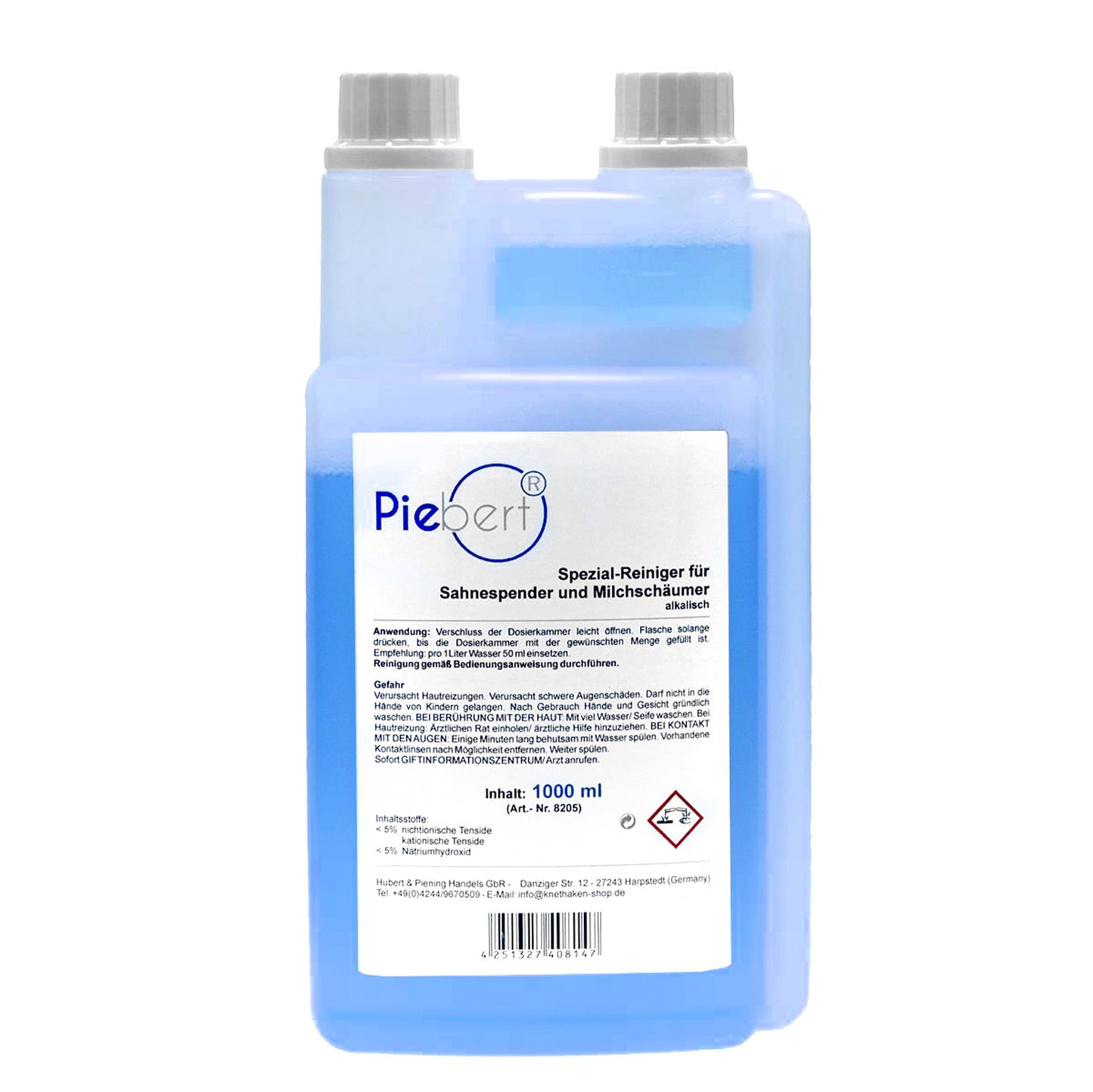 1L Piebert Care Milchsystemreiniger 8205 für Kaffeevollautomaten | Konzentrat | für Milchkreislauf, Milchschlauch, Milchaufschäumer