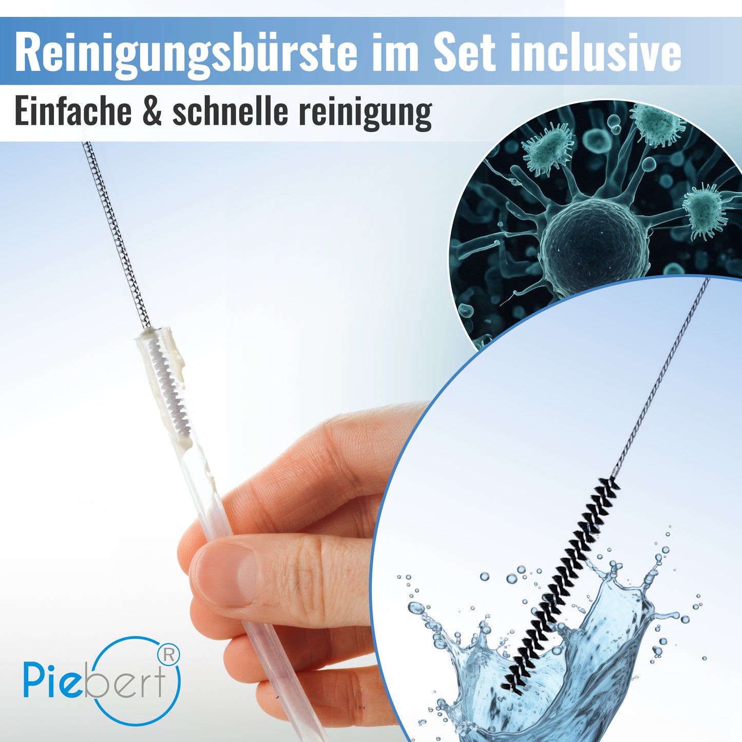 Piebert Care Milchschlauch-Set 18956 für Jura GIGA ENA IMPRESSA Milchsystem mit Bürste